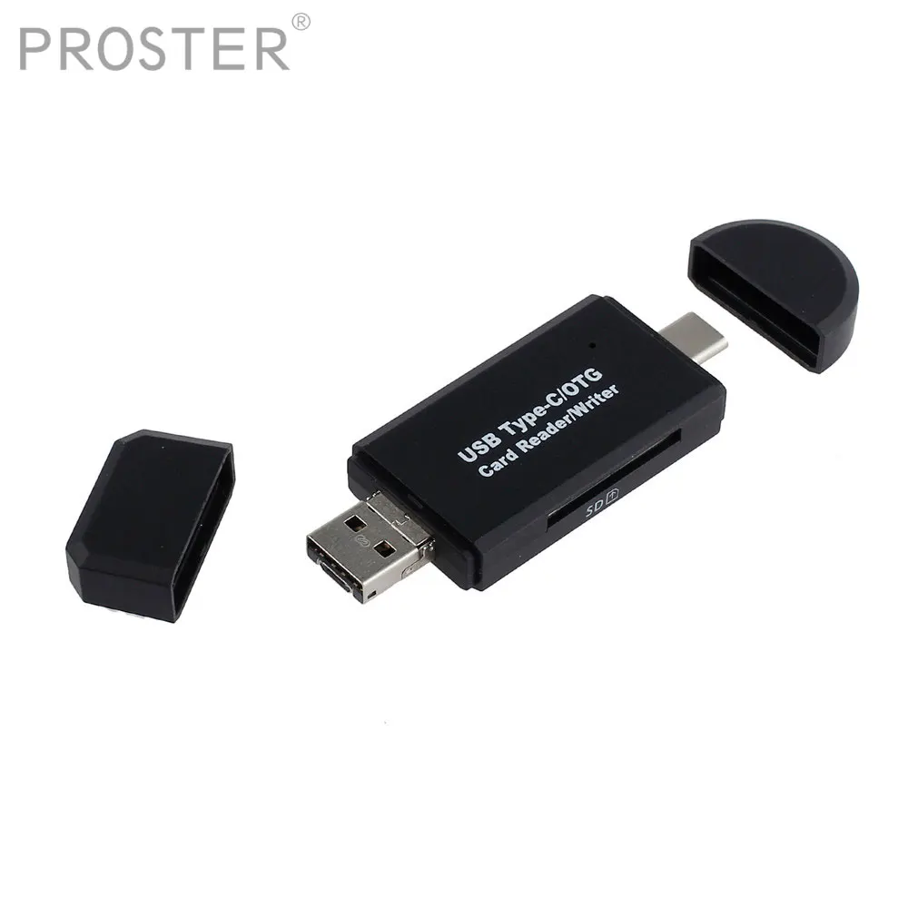 

Proster Type-c + USB 2.0+ Micro USB With SD/Micro SD/TF Port Card Reader Adapter Multi-Function free shipment