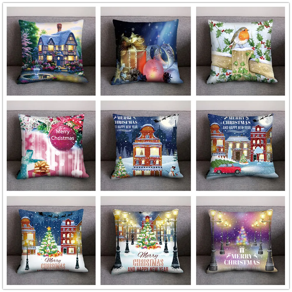 

ISHOWTIENDA Print Pillow Case Polyester Sofa Car Cushion Cover Home Decor sofa decorative cushions plain dyed square