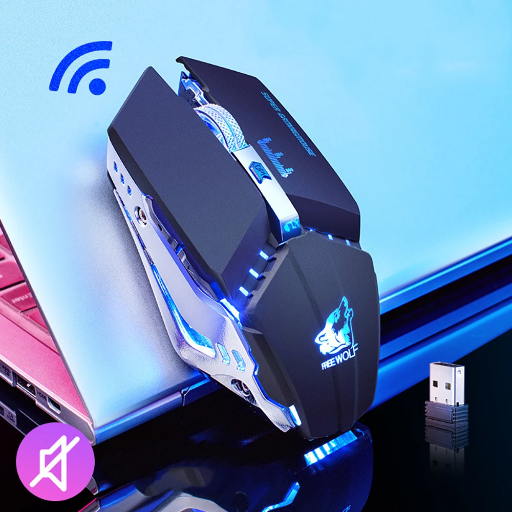 Профессиональная Беспроводная игровая мышь 2 4g 7 кнопок 1600 dpi регулируемая