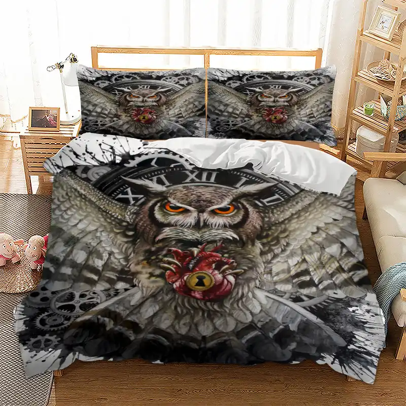 Owl Bedding Set For Comforter Duvet Cover Set Quilt Cover Pillow