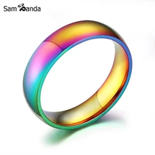 2017 Fashion High Quality Classic Men font b Women b font Rainbow Colorful font b Ring