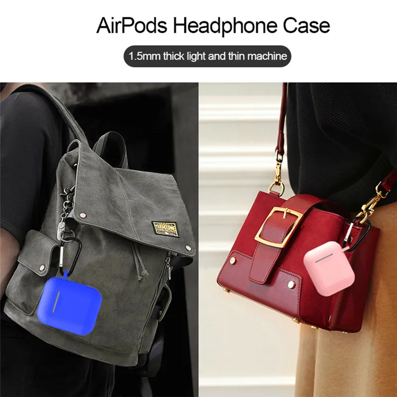 Чехол для наушников с защитой от падения Airpods силиконовый чехол Bluetooth гарнитуры