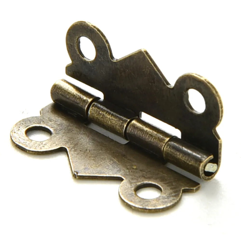 

10pcs Mini Butterfly Hinges Jewelry Gift Wine Box Wood Dollhouse Door Hinge Cabinet Drawer Jewelry Box DIY Repair 20x17mm