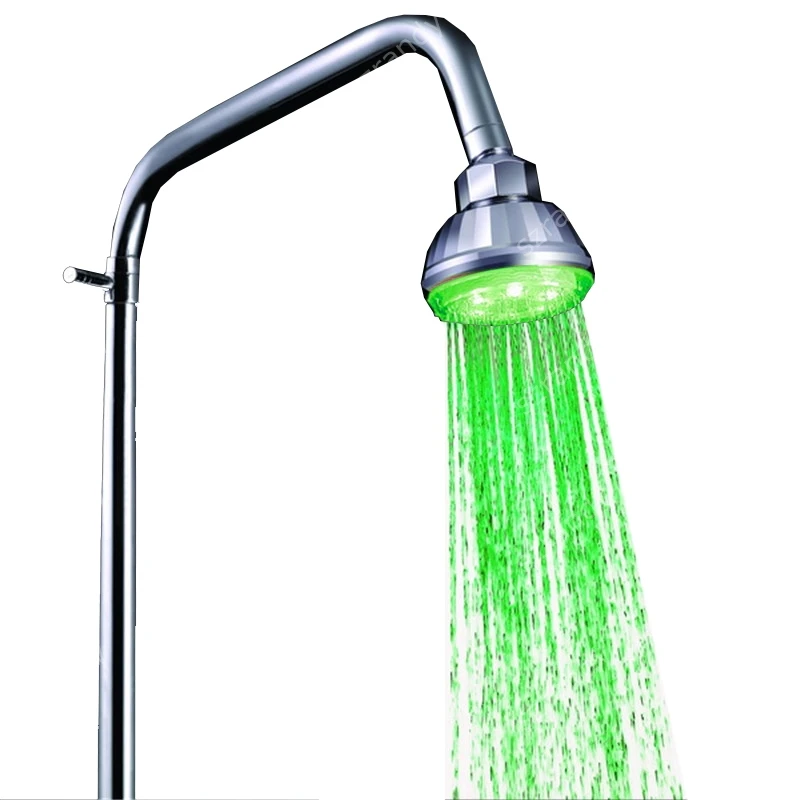 

Single green color Factory direct sale water power led ceiling shower head
