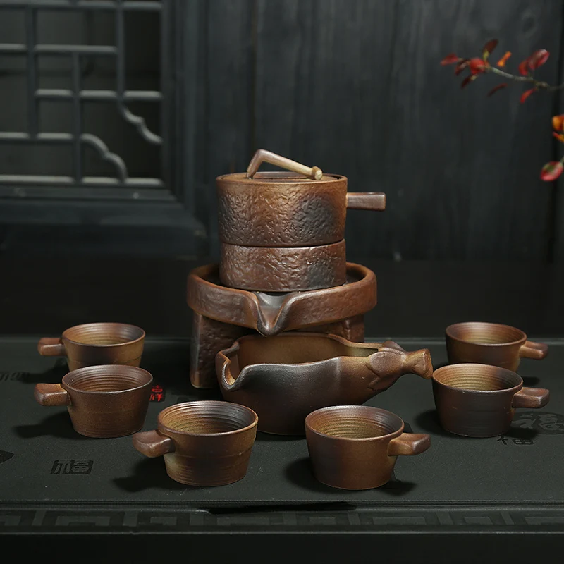 Новинка года Прохладный Стиль Dehua натуральная Кунг Фу керамический чайный набор полуавтоматическая Селадон чайник teaset Дракон 9~ 11 шт./компл