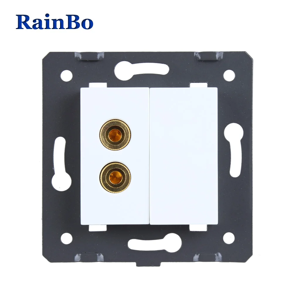 

RainBo Plastic-Materials DIY-Accessory Function-Key For-Speaker socket-EU Standard-socket A8SOW/B