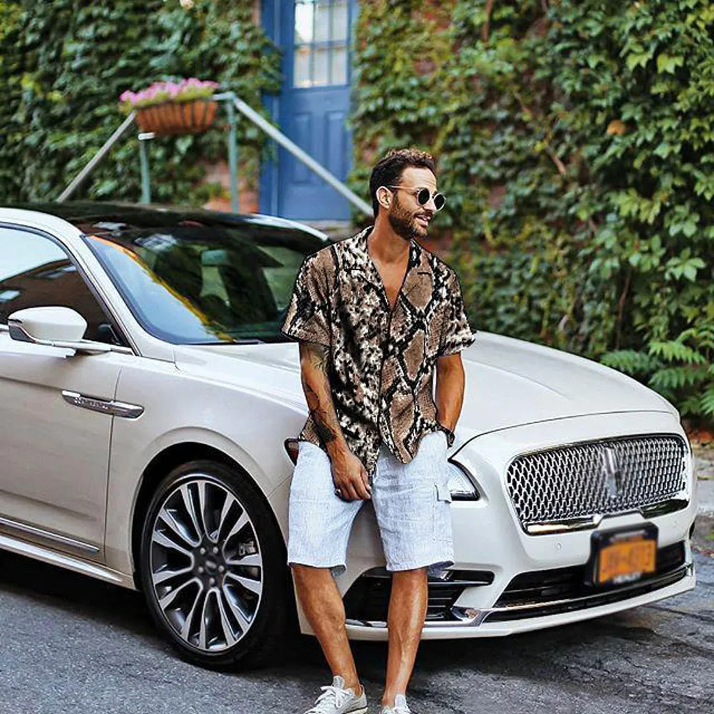 

Floral Shirt Men 2019 Men Korean Fashion Short Sleeve Shirt Male Hawaiian Shirts Casual Loose Clothes Men Oversize May30