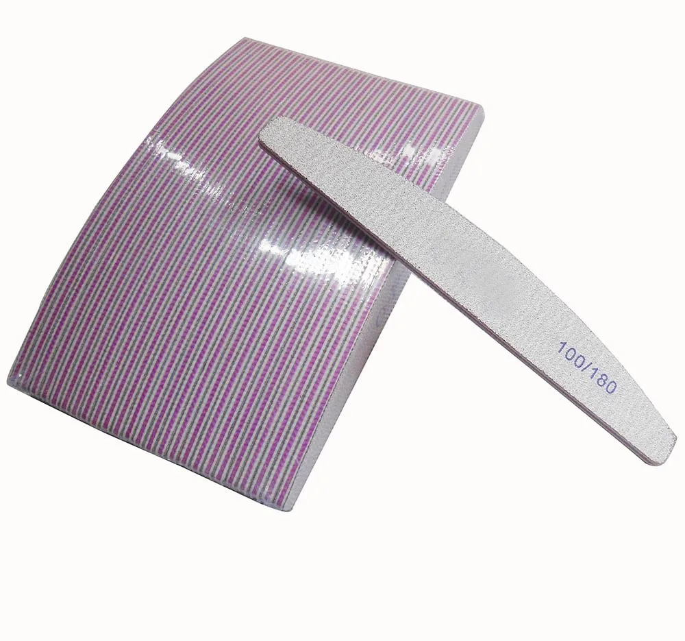 

Free Shipping - 25PCS / Lot Grey Nail File Buffer - 100/180 Manicure Tools