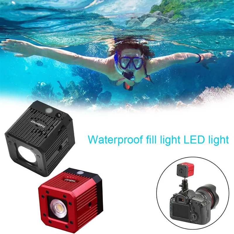 

HOT Waterproof Mini COB Video Light 2 Diffusers+12 Filters Compatible Canon Nikon Panasonic Phone Drop shipping