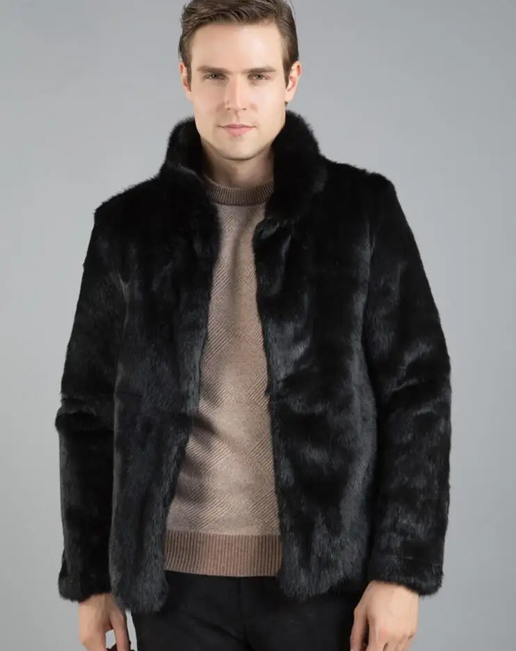 Aliexpress.com : Buy Winter mens faux rabbit fur coats thicken warm ...