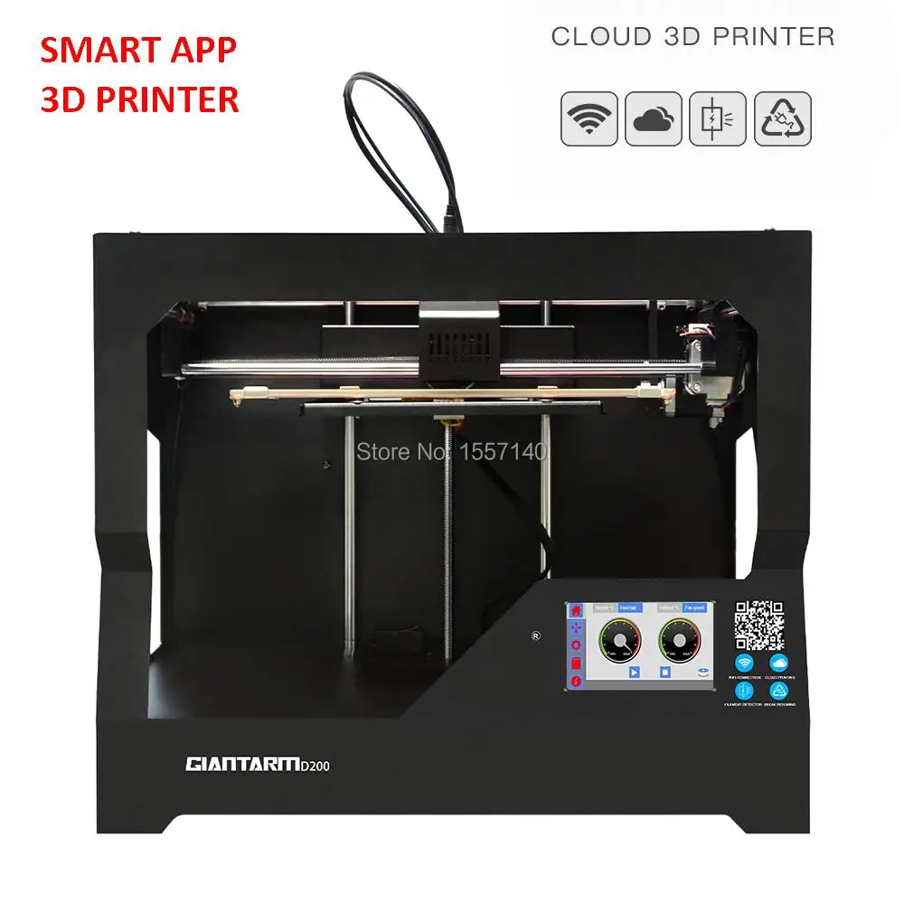 

Assembled High precision Wi-Fi 3D Printer Touch Screen Cloud 3D Printing APP Break-resuming Filament detector