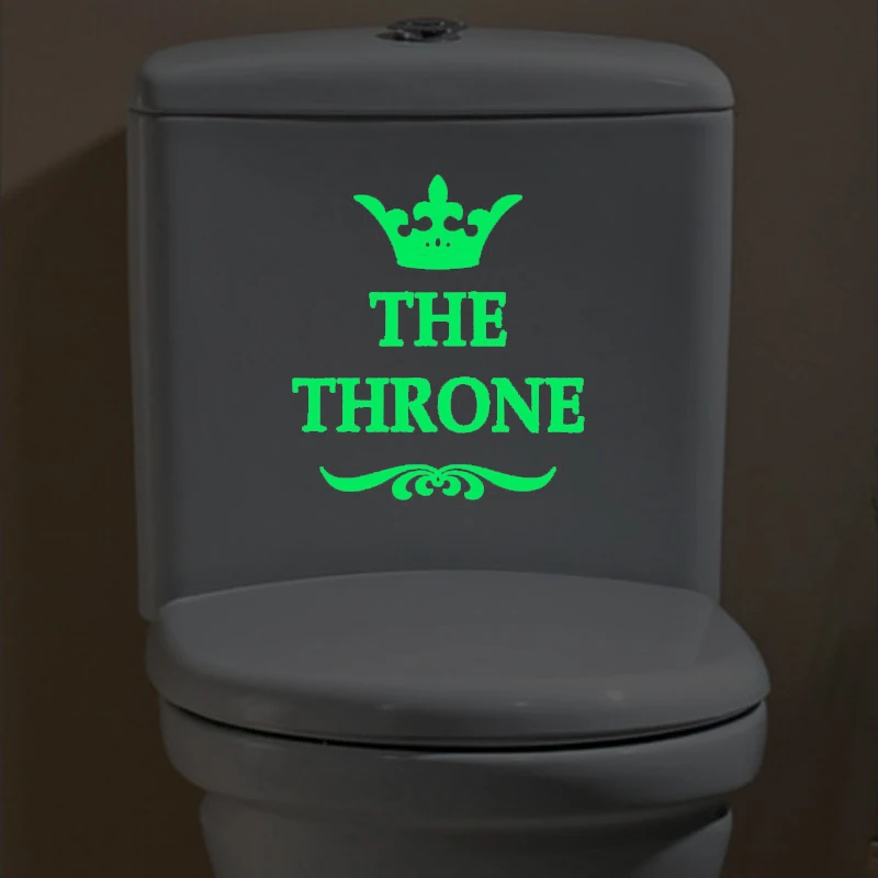 

Luminous 3d Wall Stickers for kids rooms THE THRONE luminous cartoon toilet stickers for bathroom wc stickers for decoration