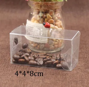 

50pcs 4*4*8cm new clear plastic pvc box packing boxes for gifts/chocolate/candy/cosmetic/crafts retangular transparent pvc Box
