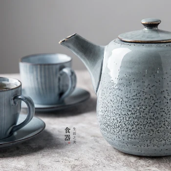 

KINGLANG Ceramic Water Jugs Pot Teapot Japanese Retro Water Pot Wholesales