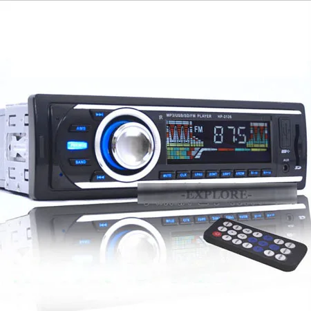 New 2015 Car mp3 Player Wireless Fm Transmitter DC12V 24V Blue Light USB SD AUX Remote Control Stereo Audio Radio HP-2126 | Автомобили и