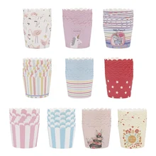 50 pz/set Variopinto Del Fumetto Unicorno Flamingo Animale Della Torta Della Carta Della Tazza di Strumenti di Cottura del Forno Vassoio Fodere Tazza di Cottura Della Focaccina Del Bigné di Custodie(China)