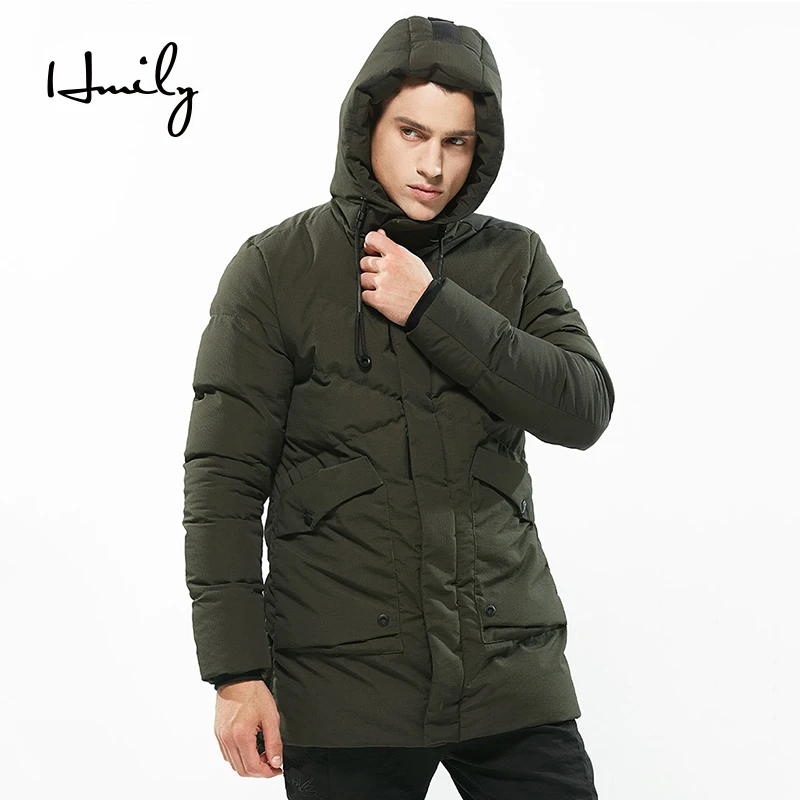 

HMILY Winter Jacket For Men New Arrival Warm Coats Fashion Brand Casual Parkas Long Thicken Coats Men High Quality Trench