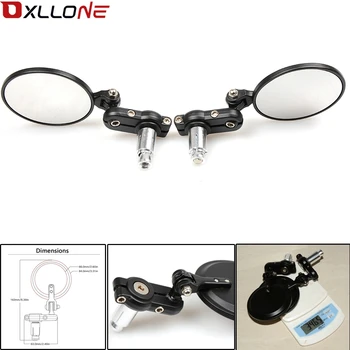 

2Pcs Universal Motorcycle Mirror Aluminum Black 22mm For MV Agusta 1078RR AGUSTA BRUTALE 1078RR 1090 750 MT09 07