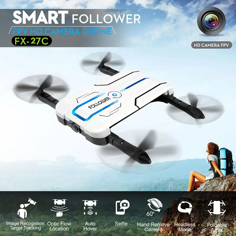 

Quadcopter UAV Aircraft Drone Optical Positioning Auto-Follow 2.0MP 4 Channel APP Remote Altitude Hold Wireless Foldable
