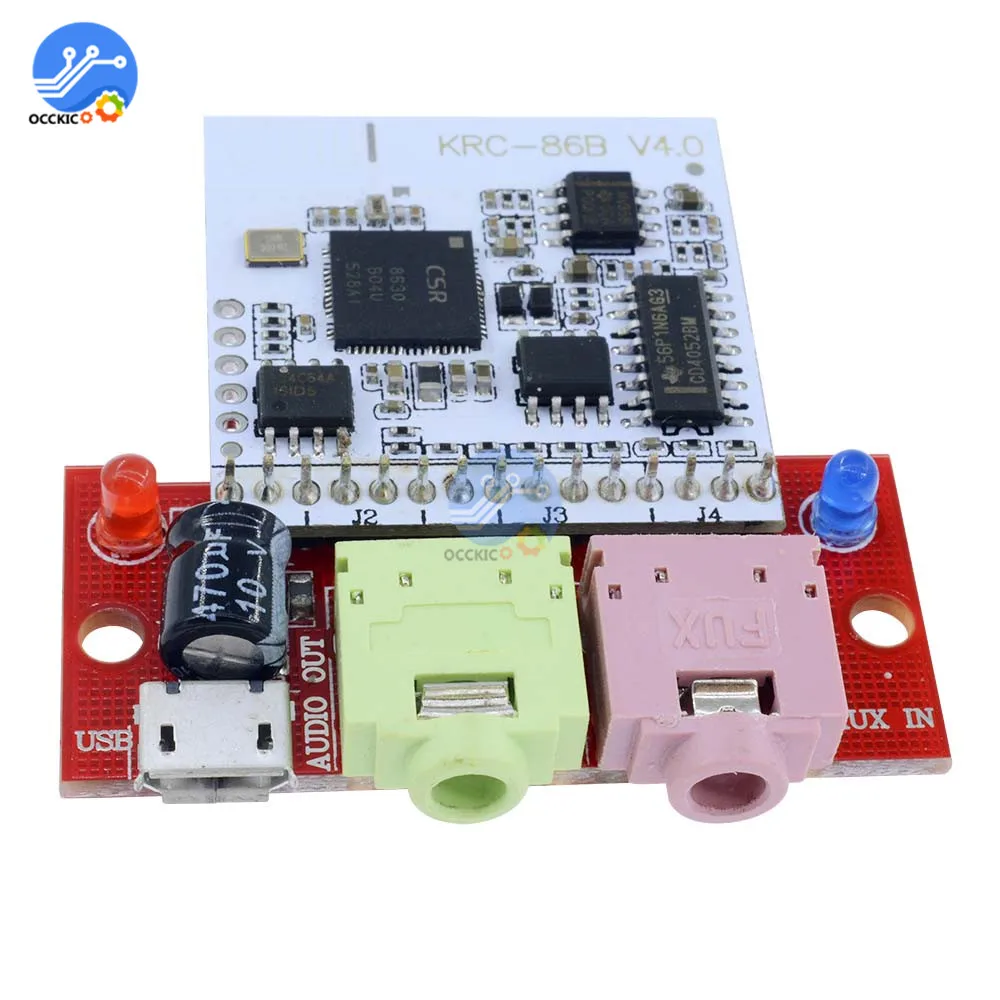 KRC-86B Bluetooth V4.0 стерео аудио приемник модуль беспроводной стерео приемник Micro USB 3,5 мм динамик усилитель звуковая плата