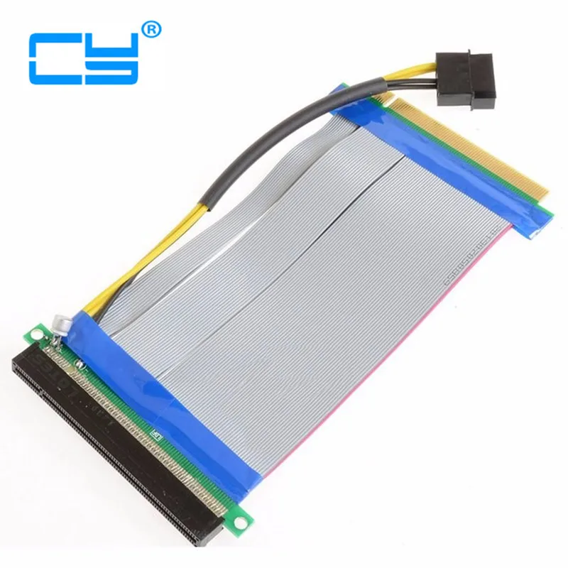 Расширитель Райзера PCI E x16 pcie pci Express 16X к 16x с адаптером питания Molex IDE и ленточным