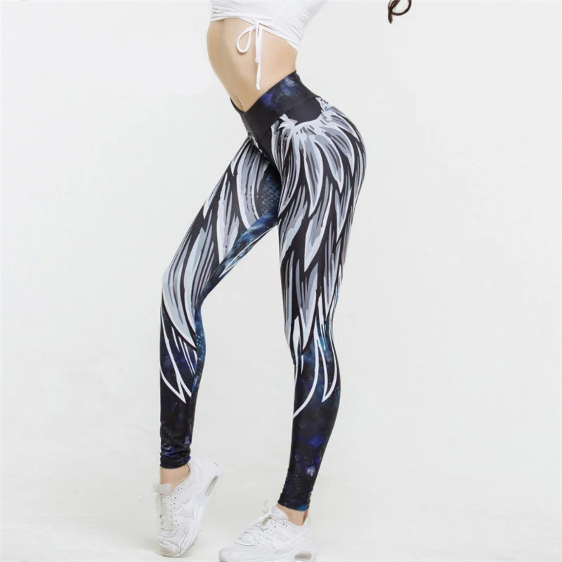 

sexy legins Harajuku 3D wing leggings for women 2019 push up sporting fitness legging athleisure bodybuilding sexy women's pants
