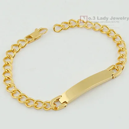 

Stainless Steel Gold Color Bracelets For Women ID Hand Chain Womens Mens Fashion Jewelry 2016,Wholesale bijioux,WB005