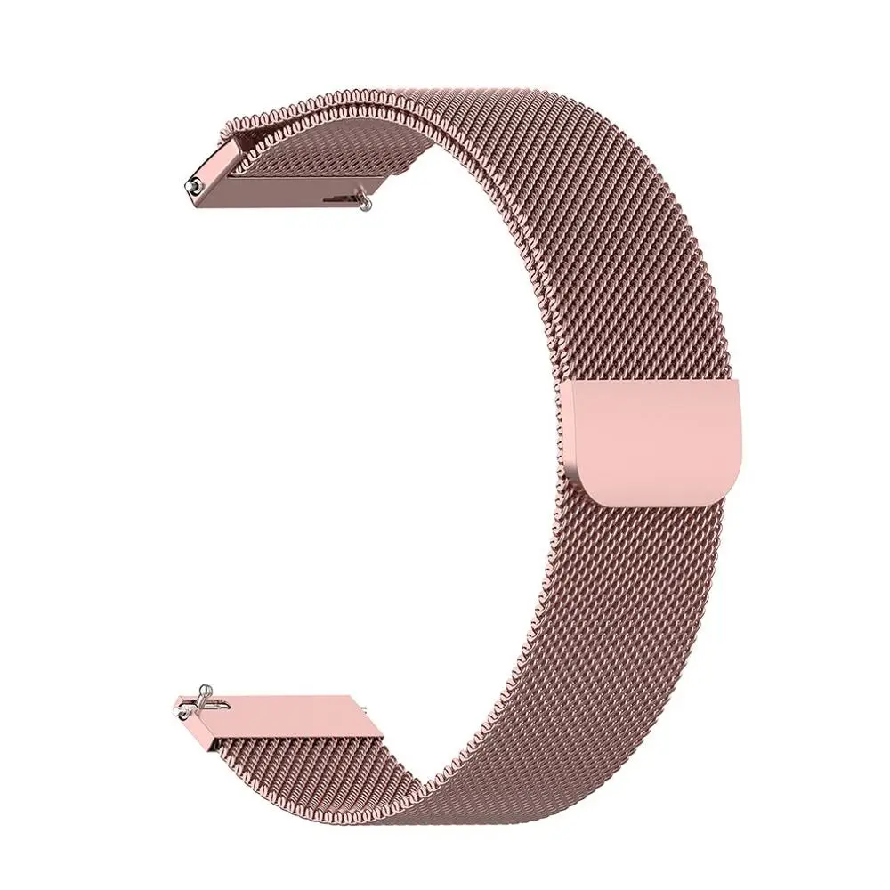rose gold Сетчатый Браслет из нержавеющей стали часы на магнитном ремешке часы замена для Xiaomi Amazfit Bip Молодежные часы - Цвет: rose gold