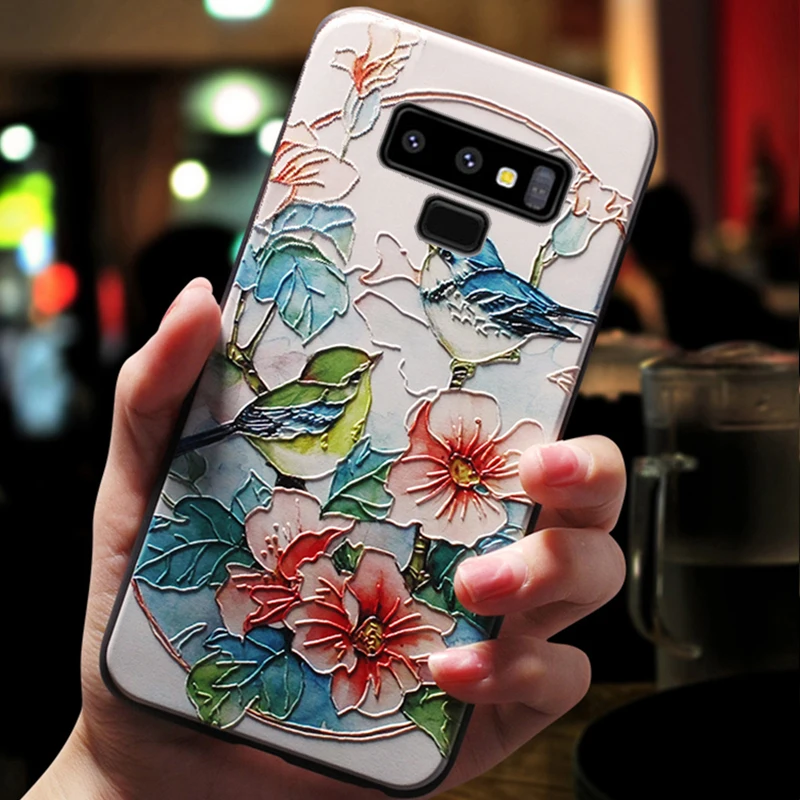 Чехол с 3D тиснением для Samsung Galaxy Note 9 милый силиконовый чехол рисунком кота 8 S9 S8 Plus