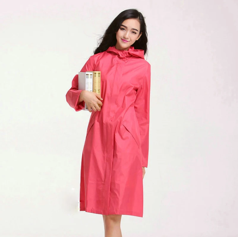 High Quality Fashion Ponch Personality Rain Coat Solid Zipper