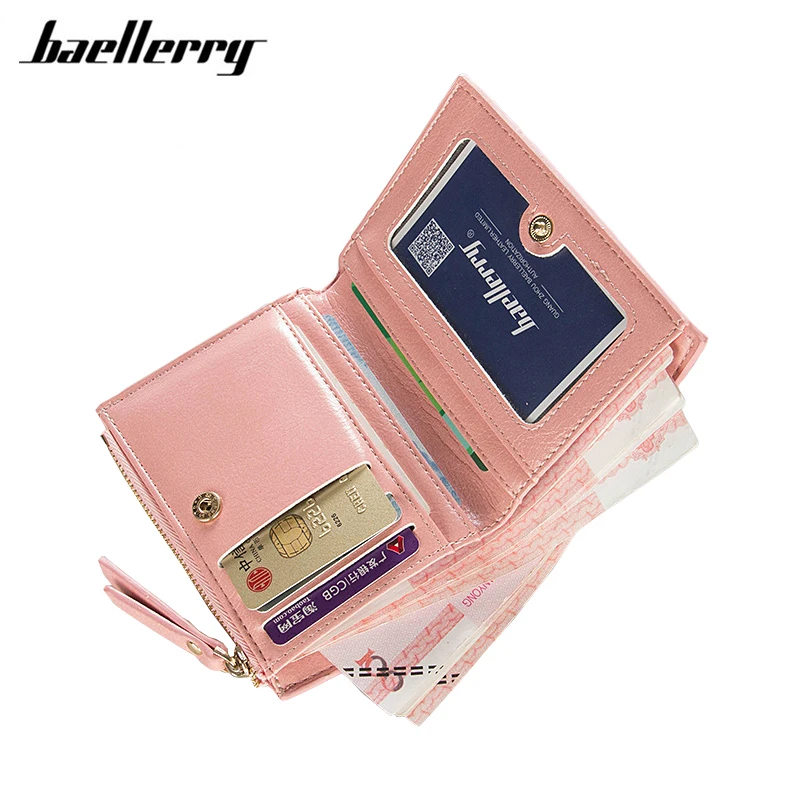 Портмоне baellerry женский маленький кошелек с отделением для карт на молнии