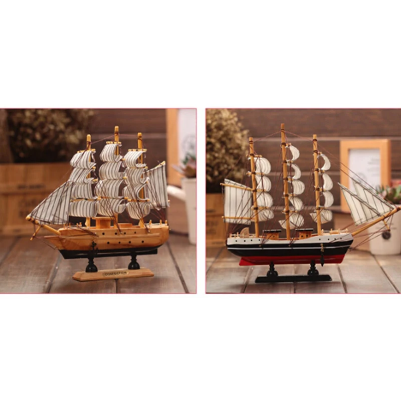 

Nautical Ship Model Mediterranean Boat Wooden Sailing Boat Ocean Christmas Gift