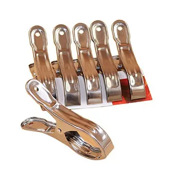 

6PCS Beach Towel Clips Keep Wind Resistant Silver