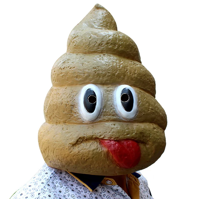 Poo Latex Mask Adults Fancy Dress Novelty Emoji Stag Hen Party Costume Accessory
