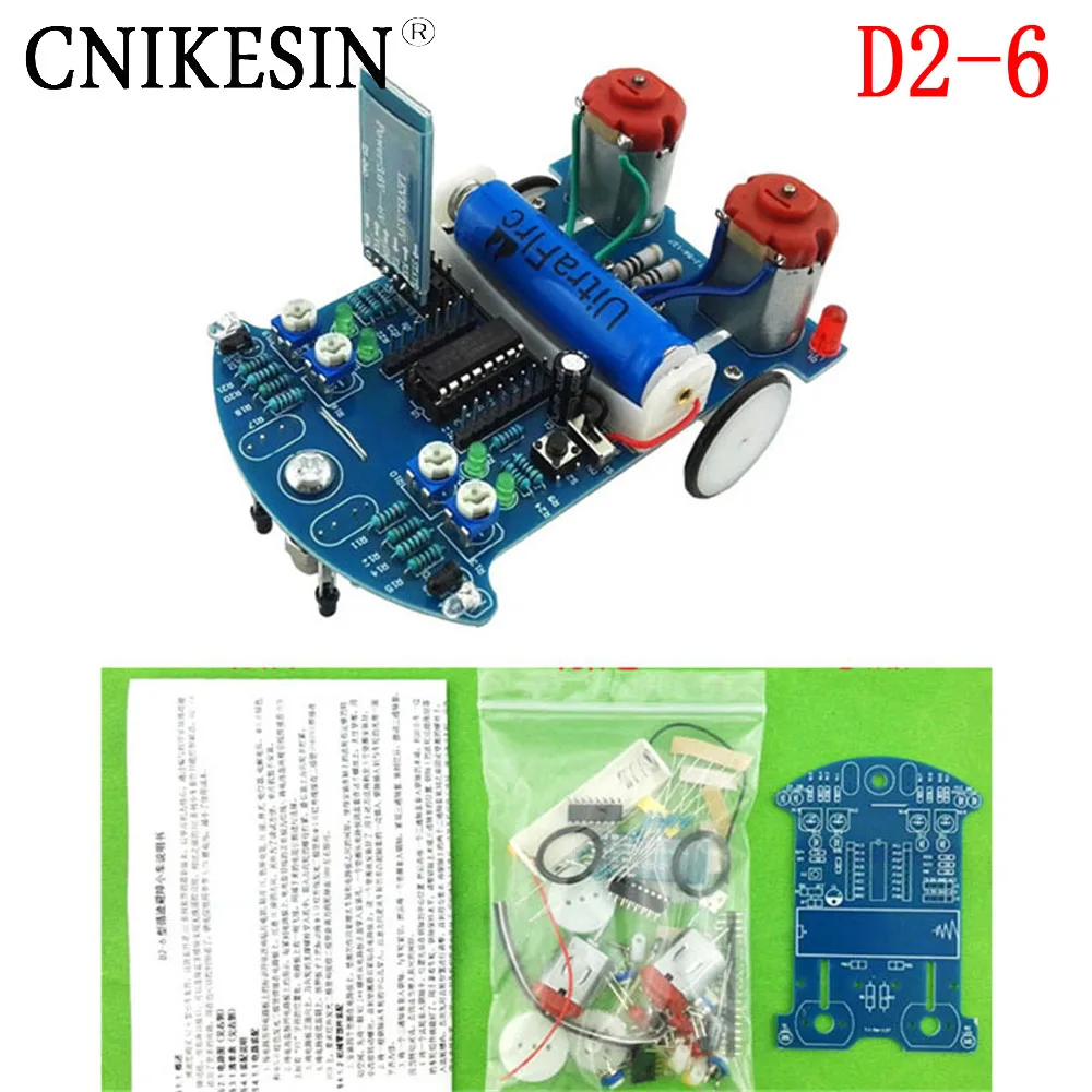 

CNIKESIN D2-6 diy Bluetooth Car Kit Bluetooth remote control gravity sensor obstacle avoidance tracking 51 single-chip smart car