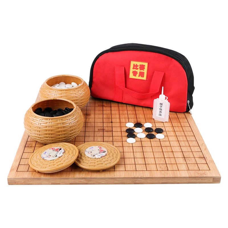

BSTFAMLY New Yunzi Go Chess 19 Road 361 Pcs/Set Chinese Old Game of Go Weiqi International Checkers Folding Table Toy Gifts LB16