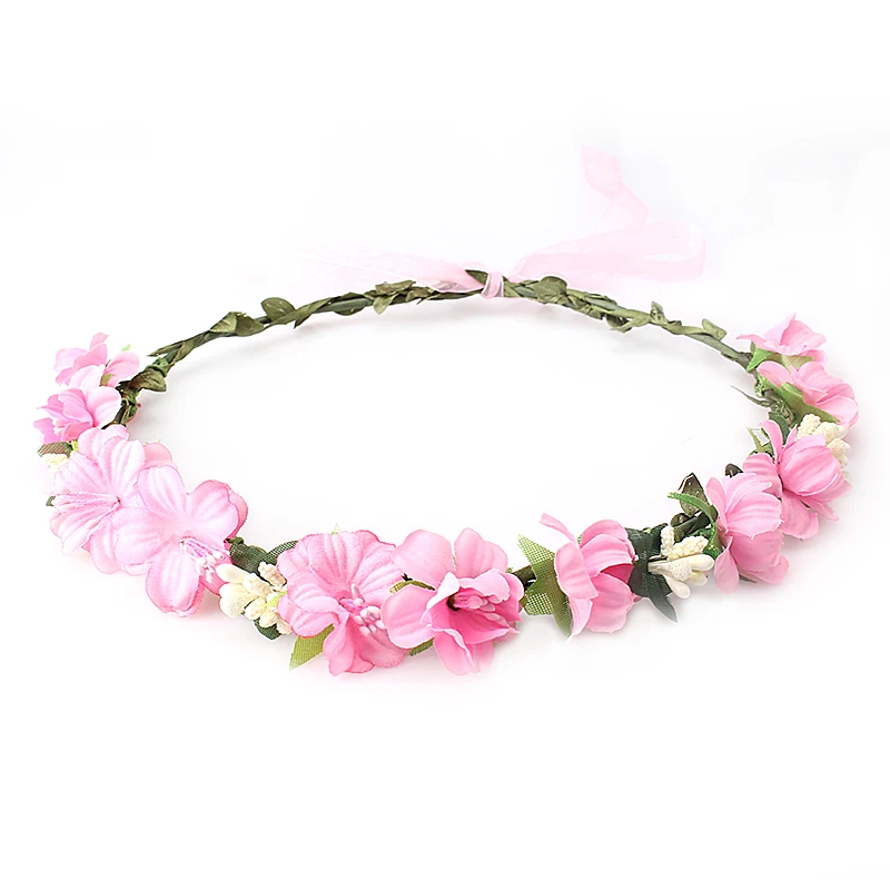 

M MISM Wedding Floral Crown Head Band Head Wreath Women Flower Headband Bridesmaid Bridal Flowers Girls hair accessories