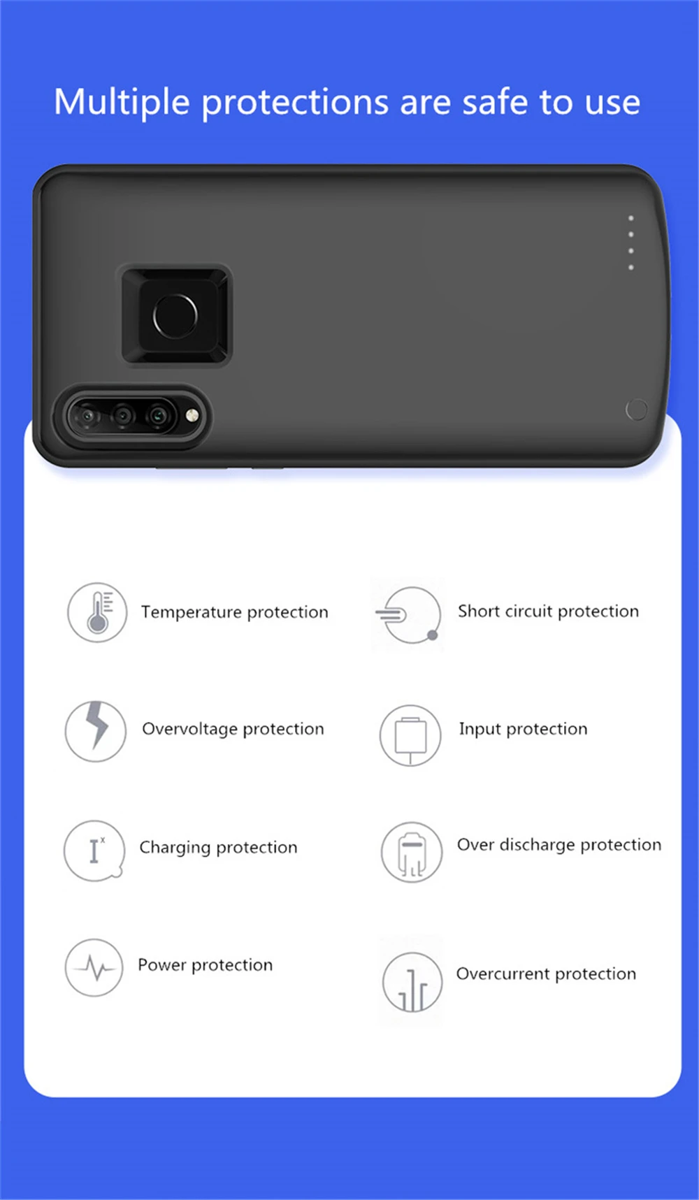 ZKFYS 6500 mAh Портативный Высококачественный аккумулятор для huawei Nova 4e ультра тонкий ударопрочный чехол для аккумулятора