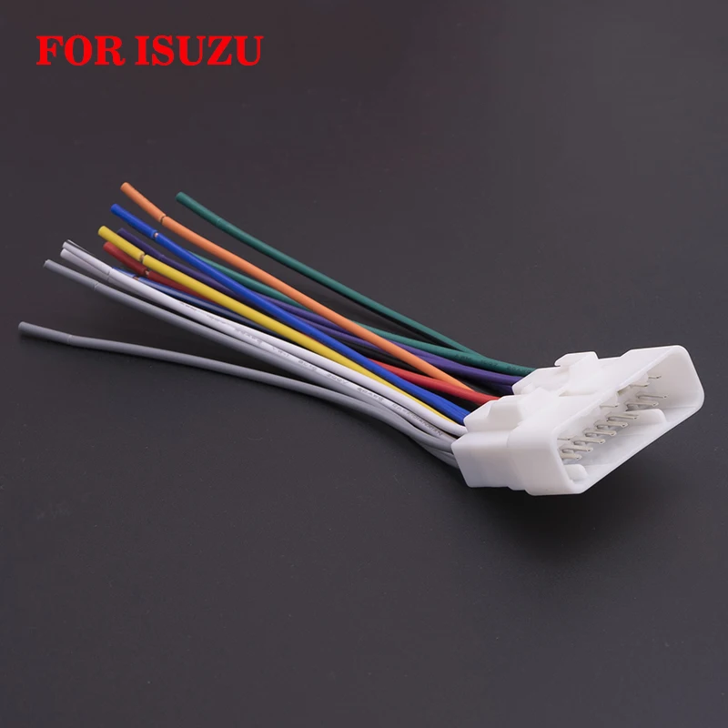 

Car Stereo CD Player Radio Wiring Harness Wire Tail Line Plugs for Isuzu High Quality Car Adaptor Plug Car Styling Accessories