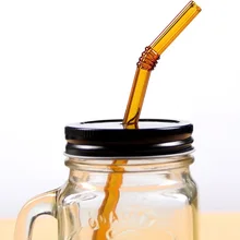 50 шт. термостойкие стеклянные изогнутые питьевые тяги экологически чистые креативные декоративные трубочки для сока молока соломинки wen6605