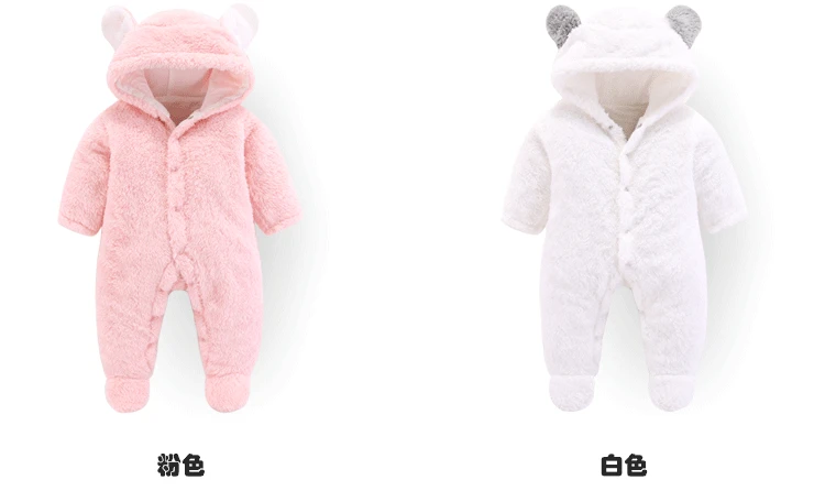 Зимняя одежда для малышей, комбинезоны для мальчиков и девочек, хлопковые комбинезоны для новорожденных, милая верхняя одежда для новорожденных
