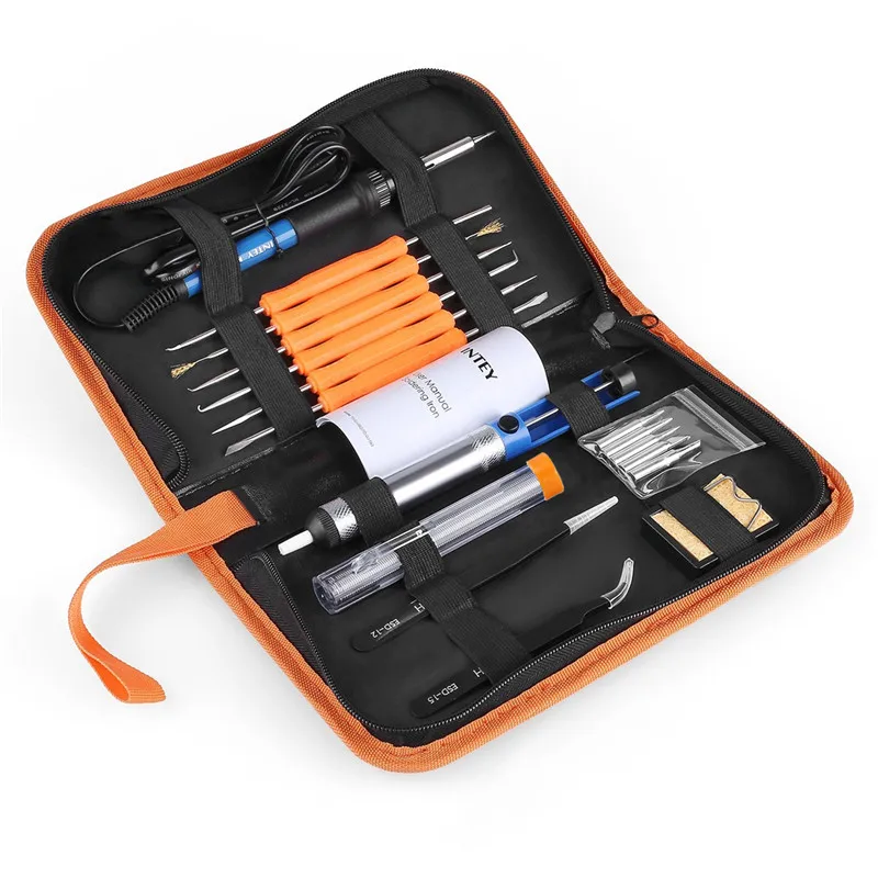 

110V Electric Iron Set 220V Thermostat Electric Iron Set 60W Iron Set with Soldering Iron Diagonal Pliers Soldering Tools