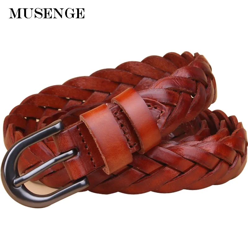 Diseñador del cuero genuino Cinturón trenzado cinturón mujer vintage cinturones para las mujeres ceinture femme cinto feminino