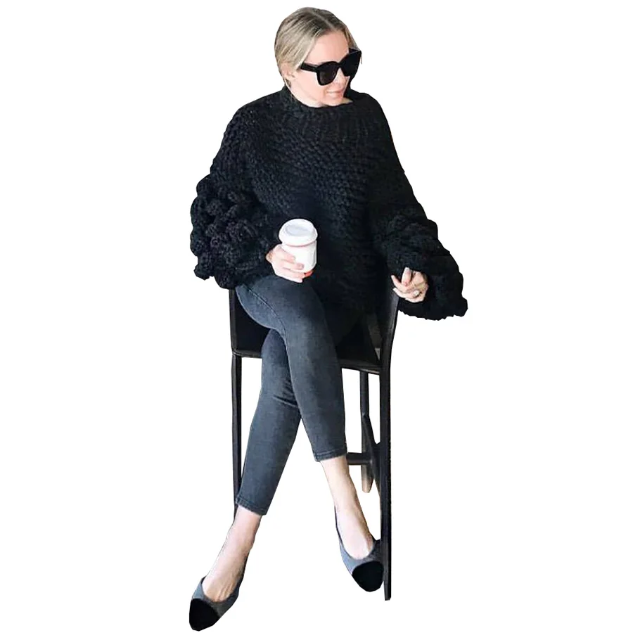 Femmes Col épais gray Noir Épaissie Main khaki Manteau red Pur White Printemps denim Street Blue navy black pink Chandail Roulé Blanc High Ultra Blue Lignes Grossier ECxwCz6qA