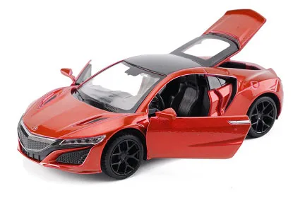 Акция Цена 1:32 Масштаб Honda Acura NSX литая под давлением модель автомобиля из металлического сплава со звуком светильник Модель автомобиля игрушки для детей Подарки - Цвет: Красный