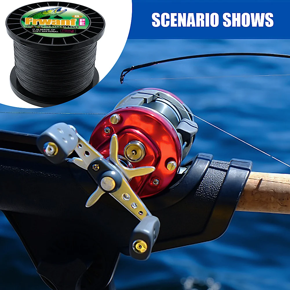 

8 strand never faded black super saltwater fishing braide line 1500m 2000m pe wire cord 8 braid super quality 130 200 250 300LB