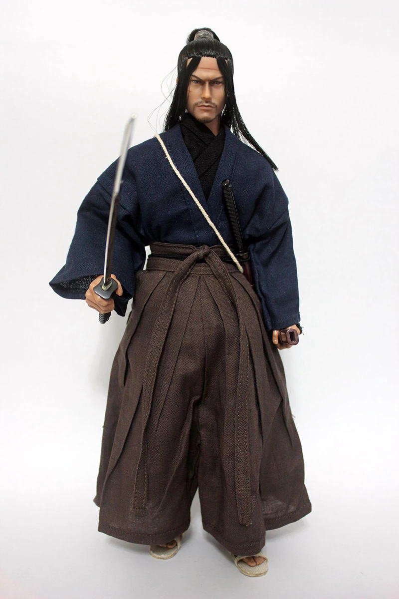 CC295 DOLLSFIGURE 1/6 Samurai Miyamoto Musashi Head,Sword with Clothing Set 