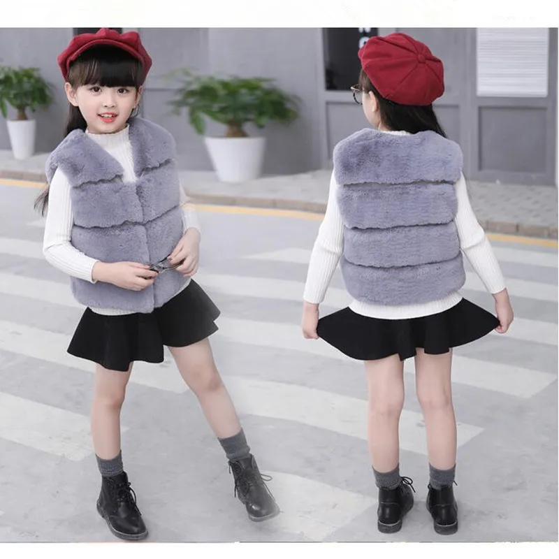 2018 New High Quality Baby Girl Vest Tops Autumn Winter Coat Elegant