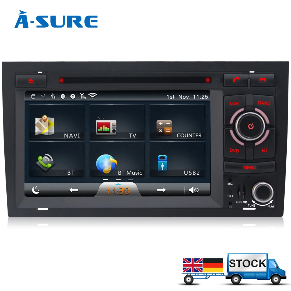 A-Sure sat nav Stereo DVD Player GPS for Audi A4 S4 RS4 8E 8F B9 B7 Seat Exeo WiFi Bluetooth (L2A4) | - Цена: 