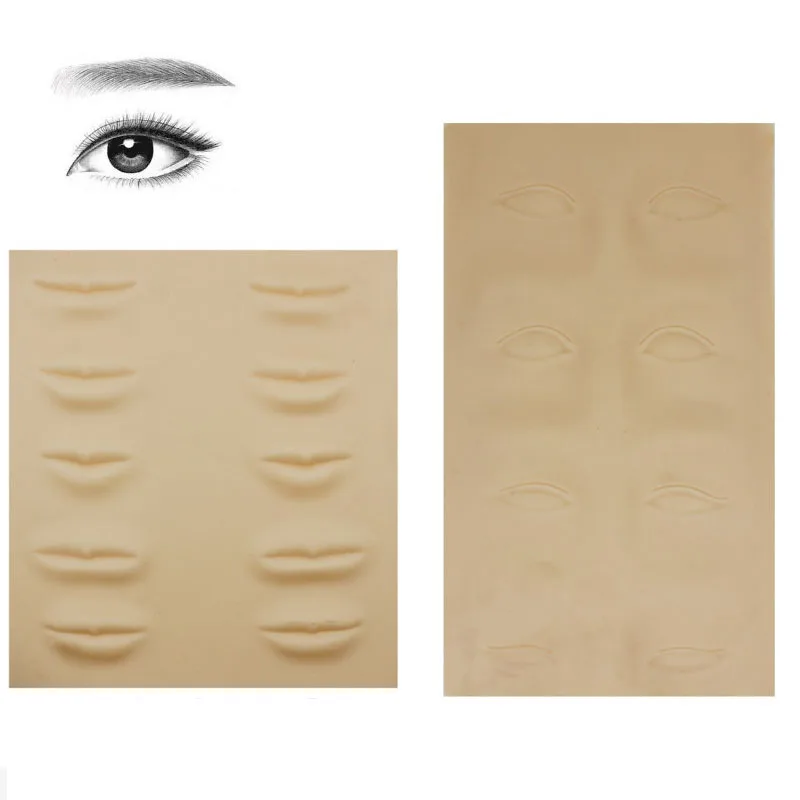 Silicone 3D Eye Lips Tattoo Practice Skin Blank Sheet